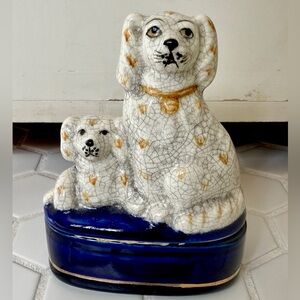Fitz and Floyd Staffordshire Ceramic Dog Figurine